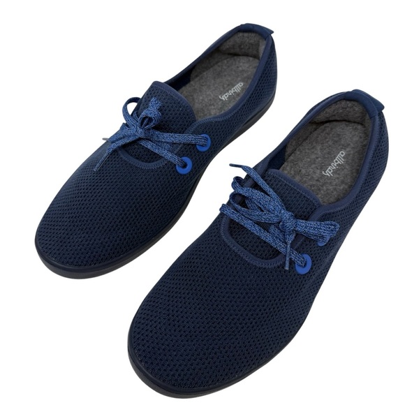 Allbirds Mens Size 13 Tree Runners Athletic Shoes Marine Blue mesh sneakers - Picture 3 of 7